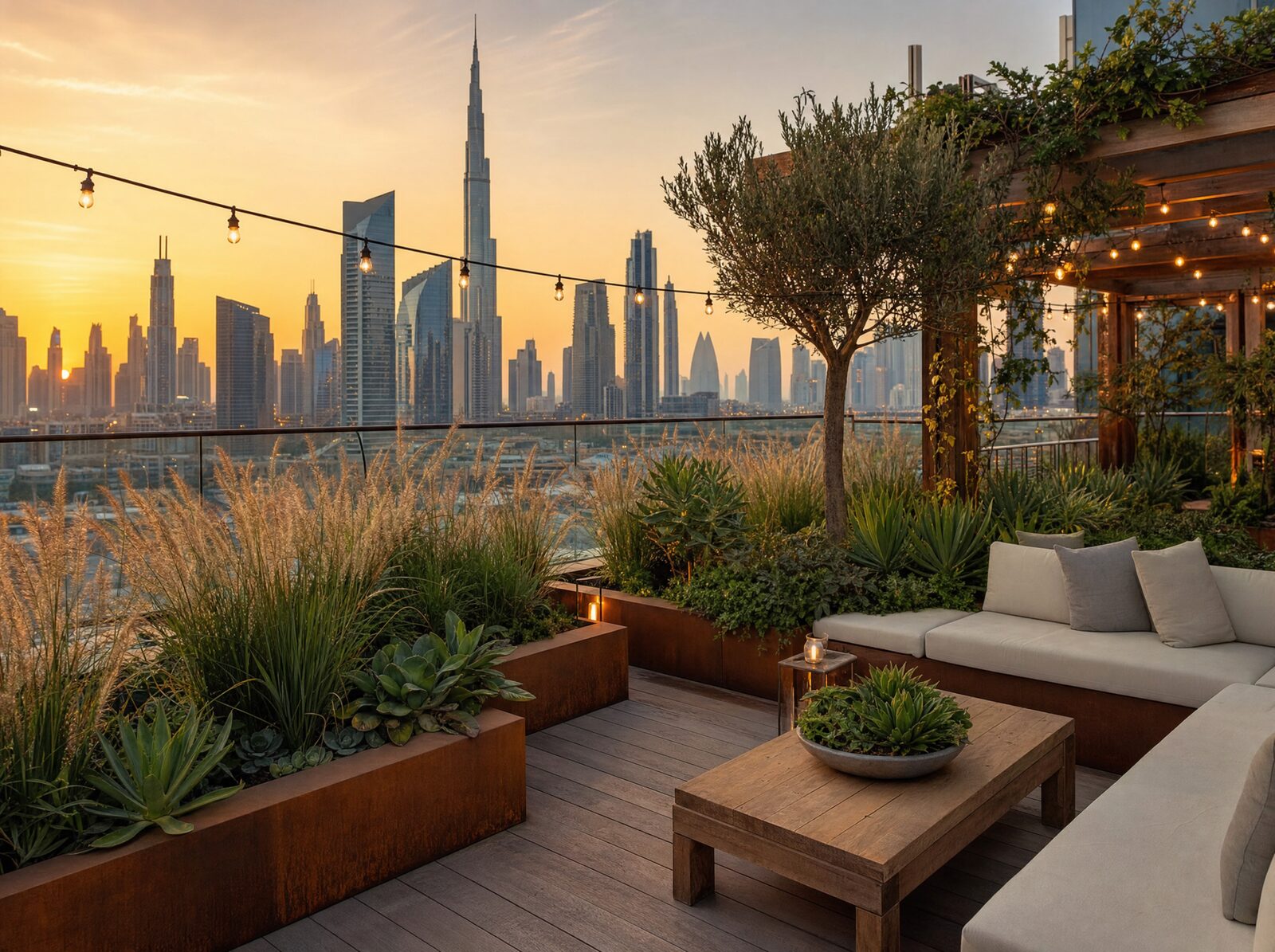 Rooftop terrace garden