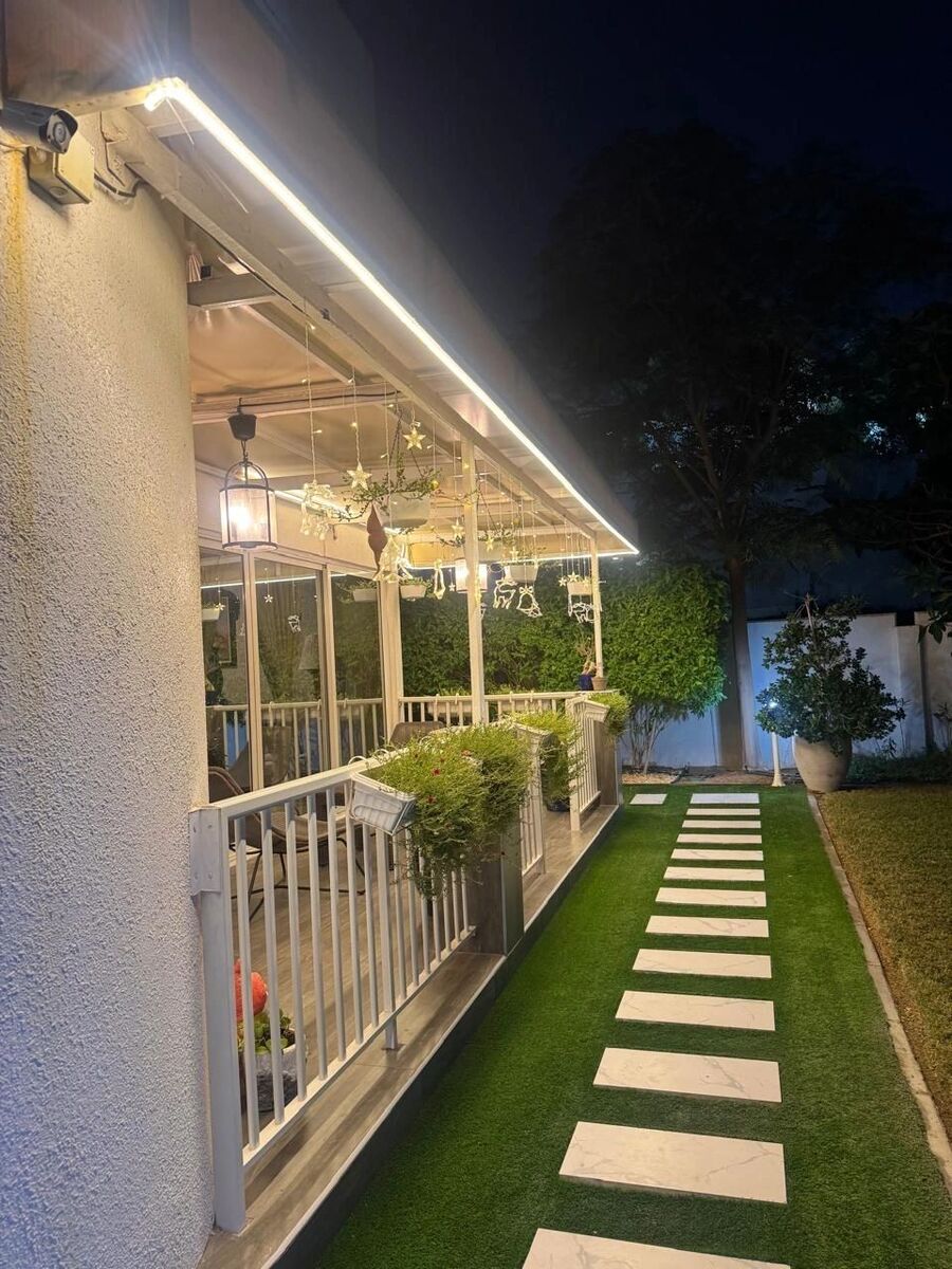 Villa garden in Al Garhoud after completion